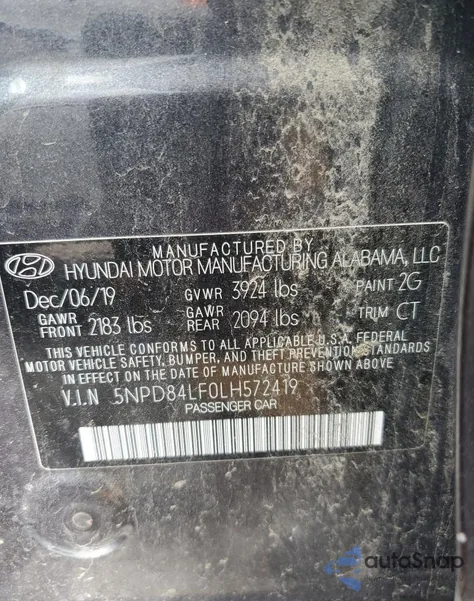 2020 Hyundai Elantra Sel from USA, damaged, VIN 5NPD84LF0LH572419
